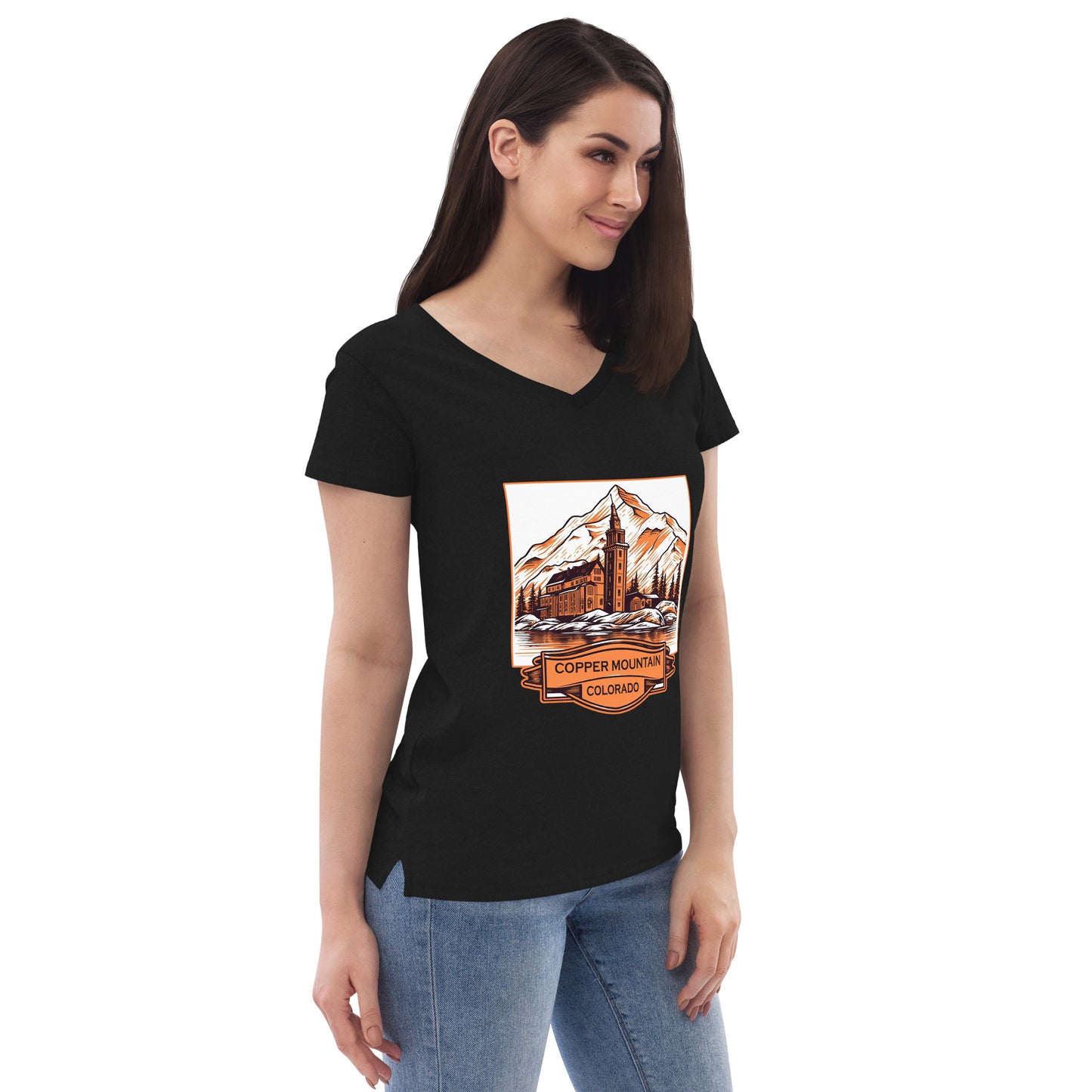 Copper Mountain Colorado Souvenir Women’s recycled v-neck t-shirt