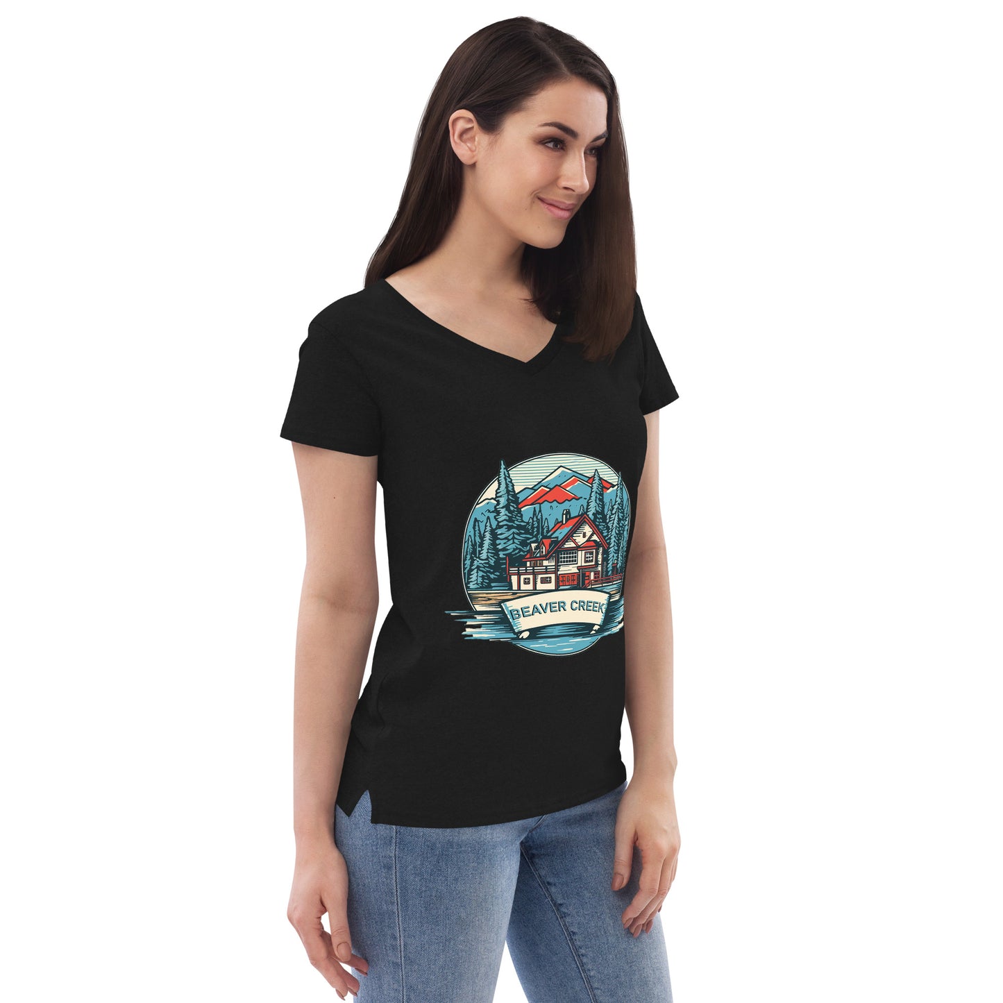 Beaver Creek Colorado Souvenir Women’s recycled v-neck t-shirt