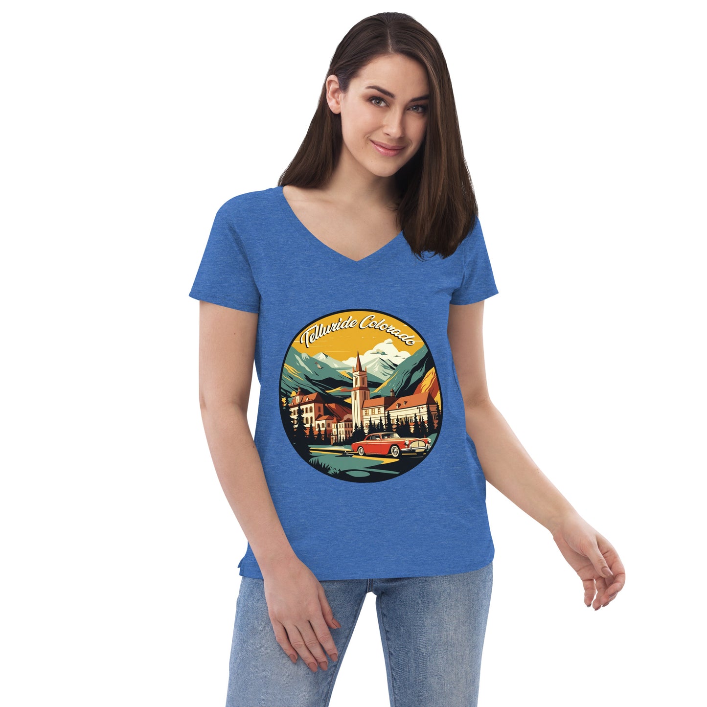 Telluride Colorado Souvenir Women’s recycled v-neck t-shirt