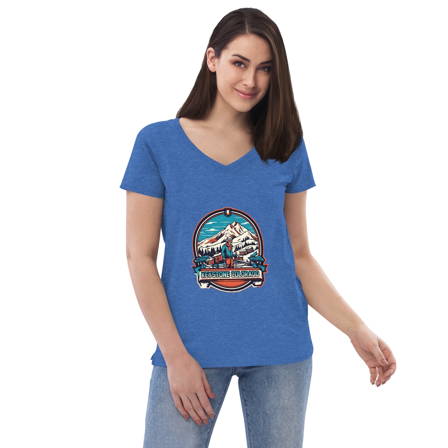 Keystone Colorado Souvenir Women’s recycled v-neck t-shirt