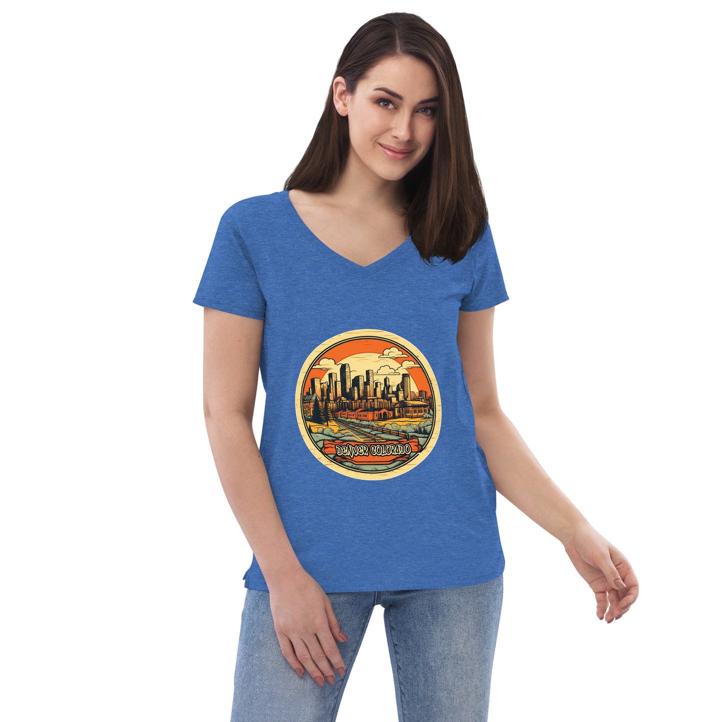 Denver Colorado Souvenir Women’s recycled v-neck t-shirt