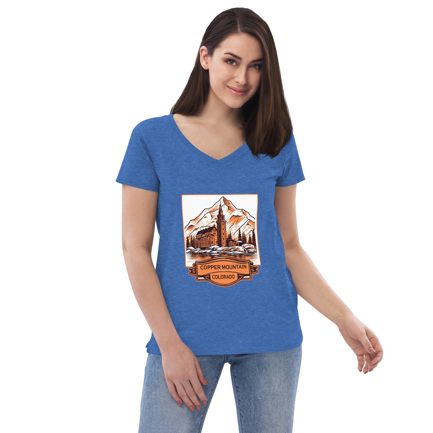 Copper Mountain Colorado Souvenir Women’s recycled v-neck t-shirt