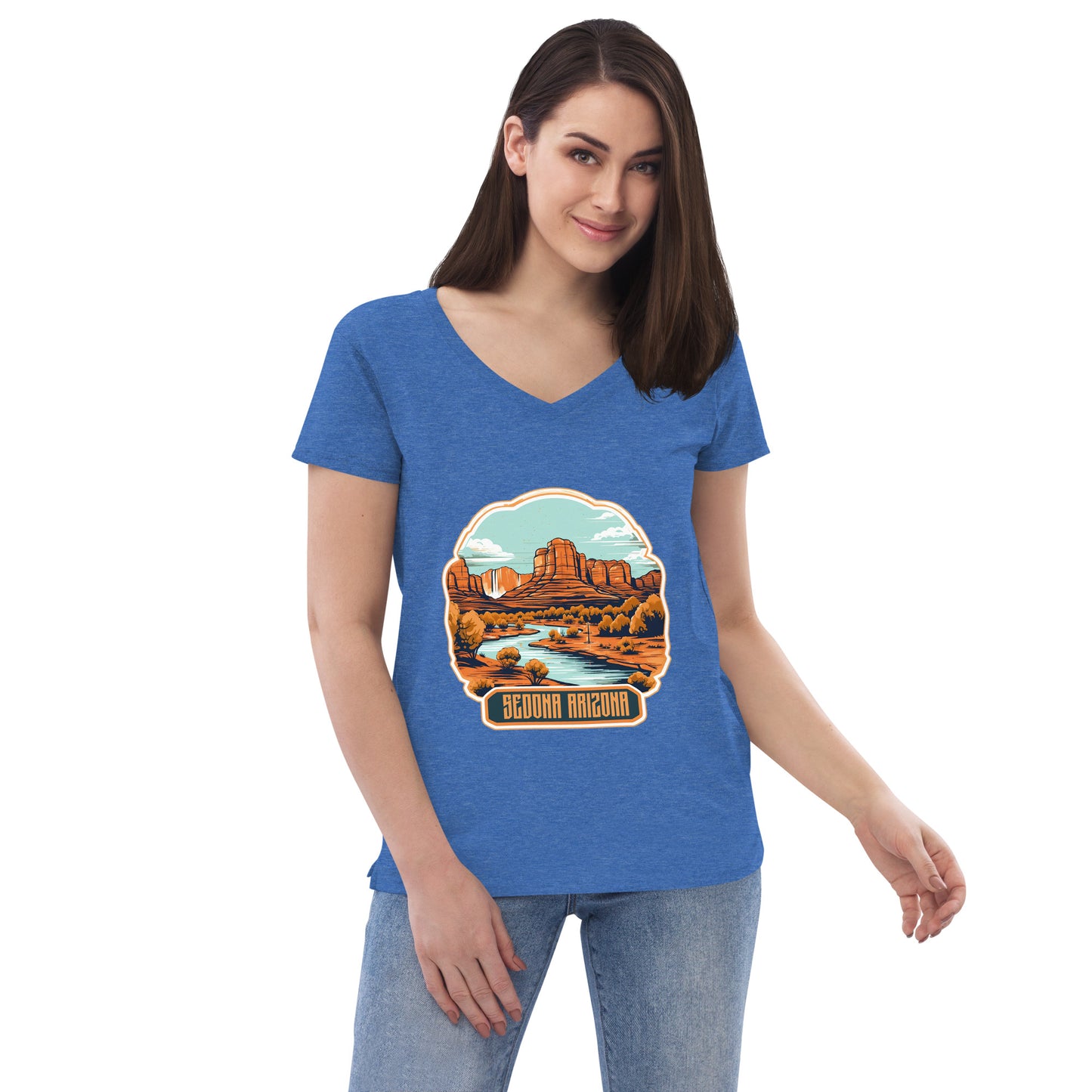 Sedona Arizona Souvenir Women’s recycled v-neck t-shirt