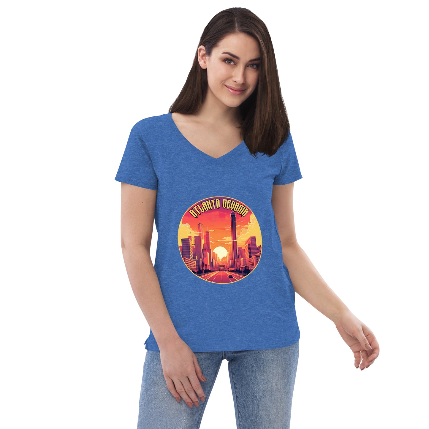 Atlanta Georgia Souvenir Women’s recycled v-neck t-shirt