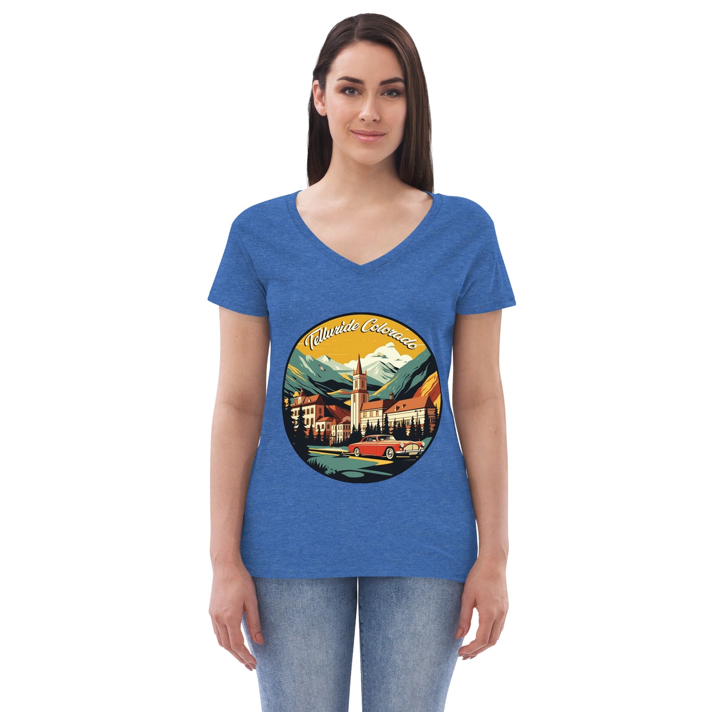 Telluride Colorado Souvenir Women’s recycled v-neck t-shirt