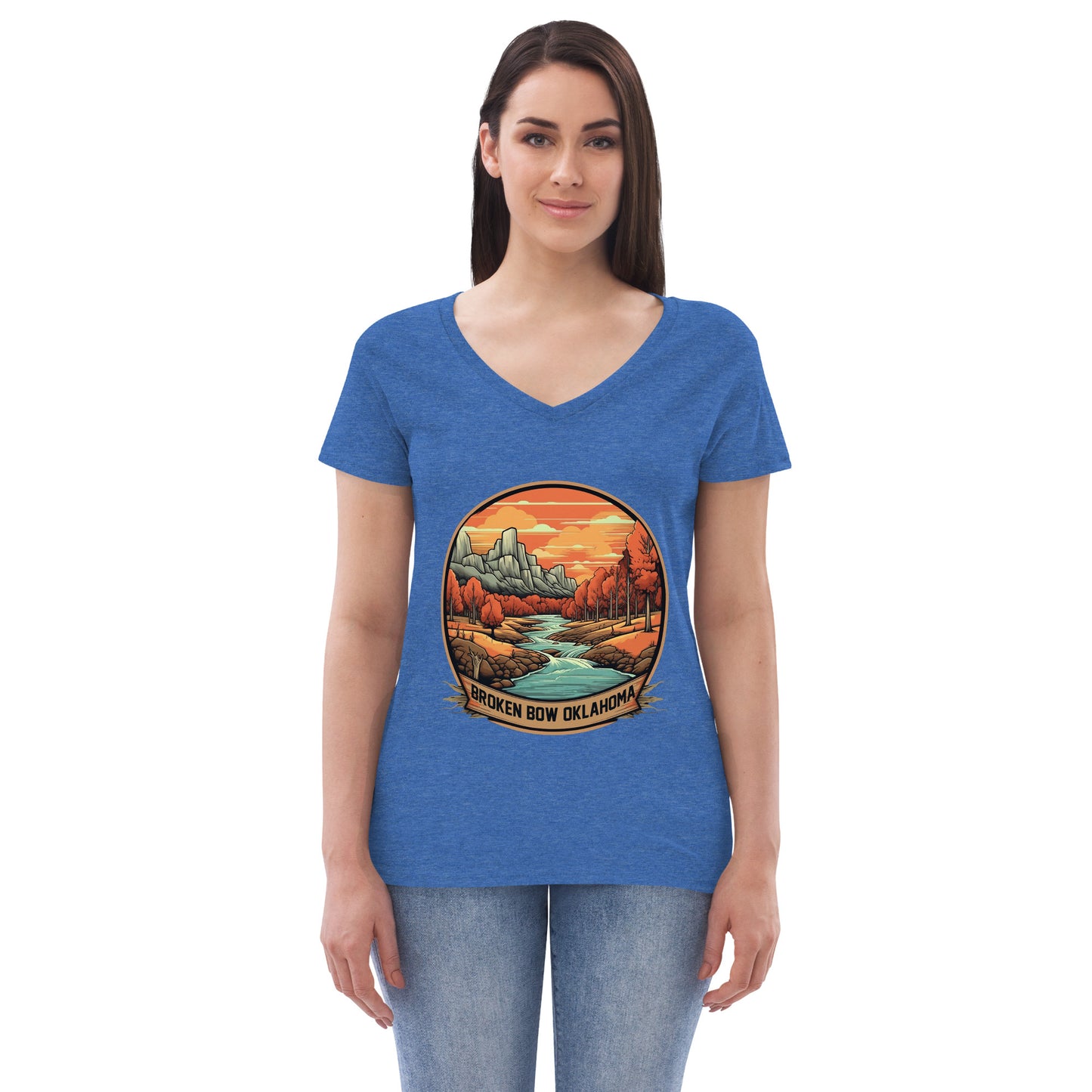 Broken Bow Oklahoma Souvenir Women’s recycled v-neck t-shirt