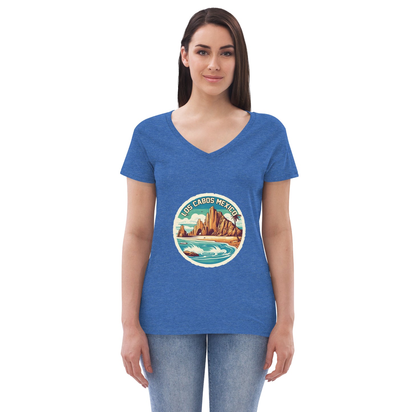 Los Cabos Mexico Souvenir Women’s recycled v-neck t-shirt