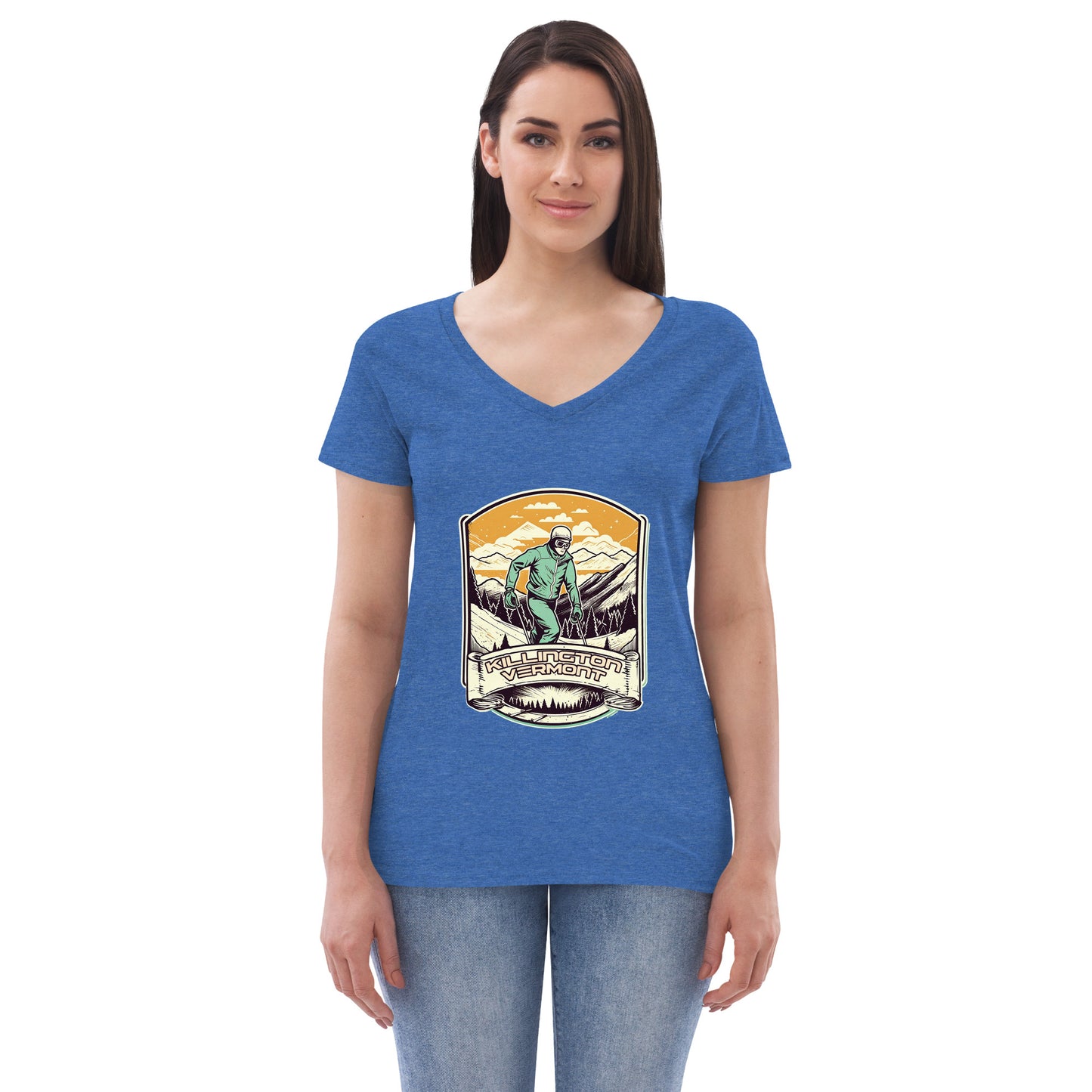 Killington Vermont Souvenir Women’s recycled v-neck t-shirt