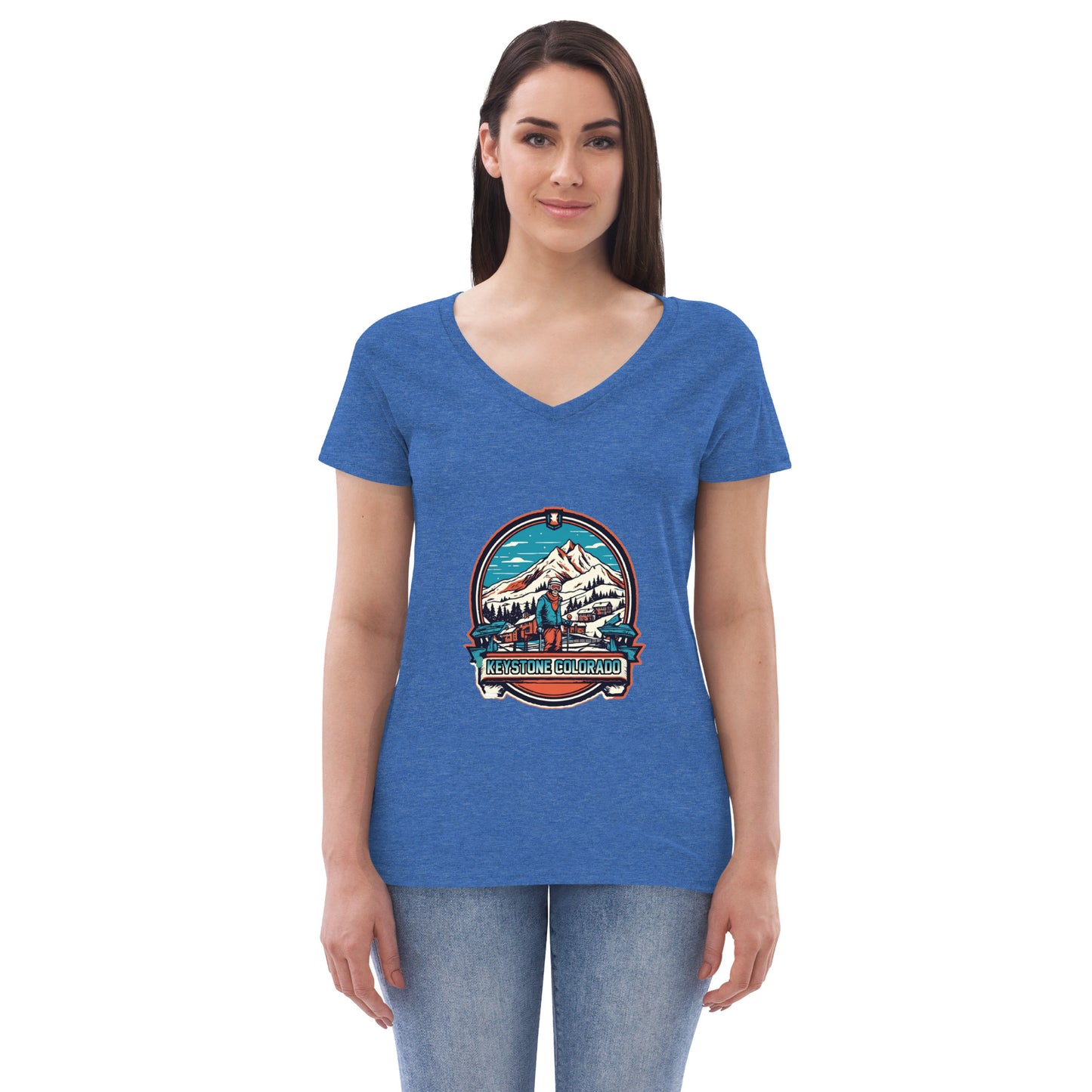 Keystone Colorado Souvenir Women’s recycled v-neck t-shirt