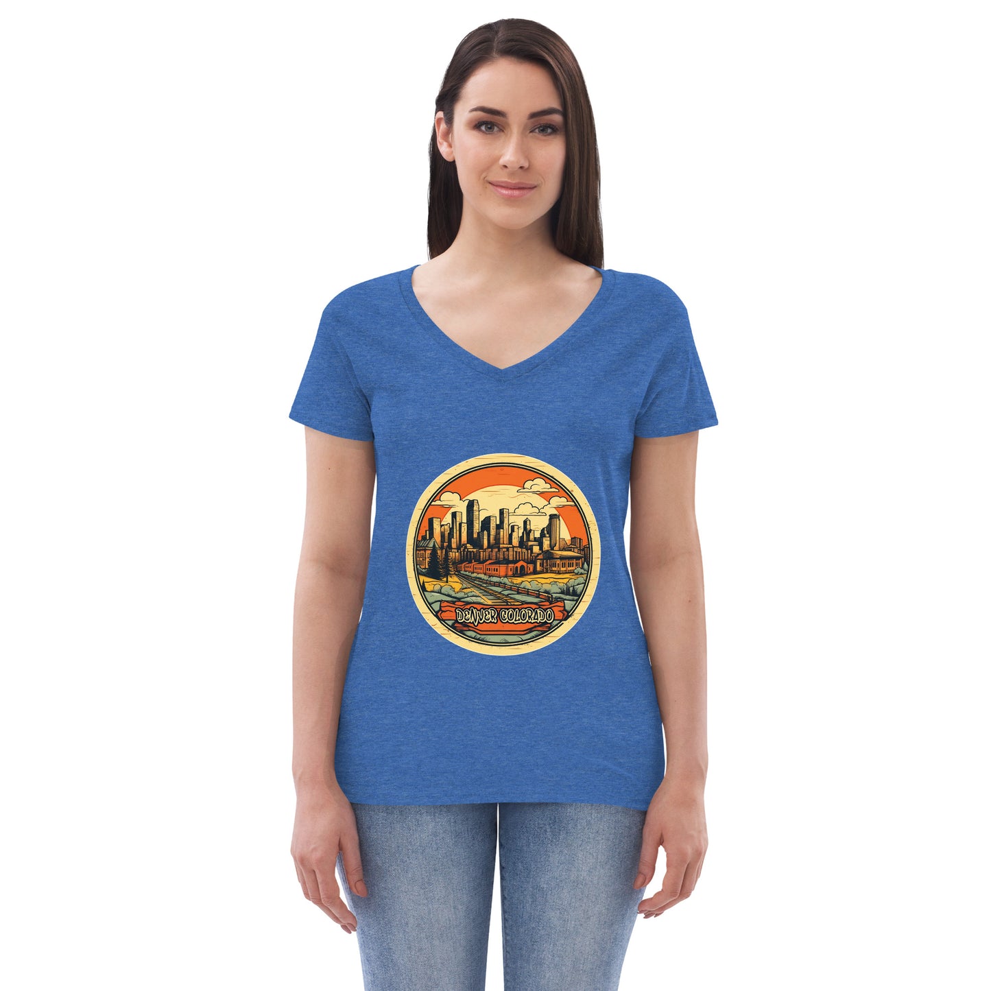 Denver Colorado Souvenir Women’s recycled v-neck t-shirt