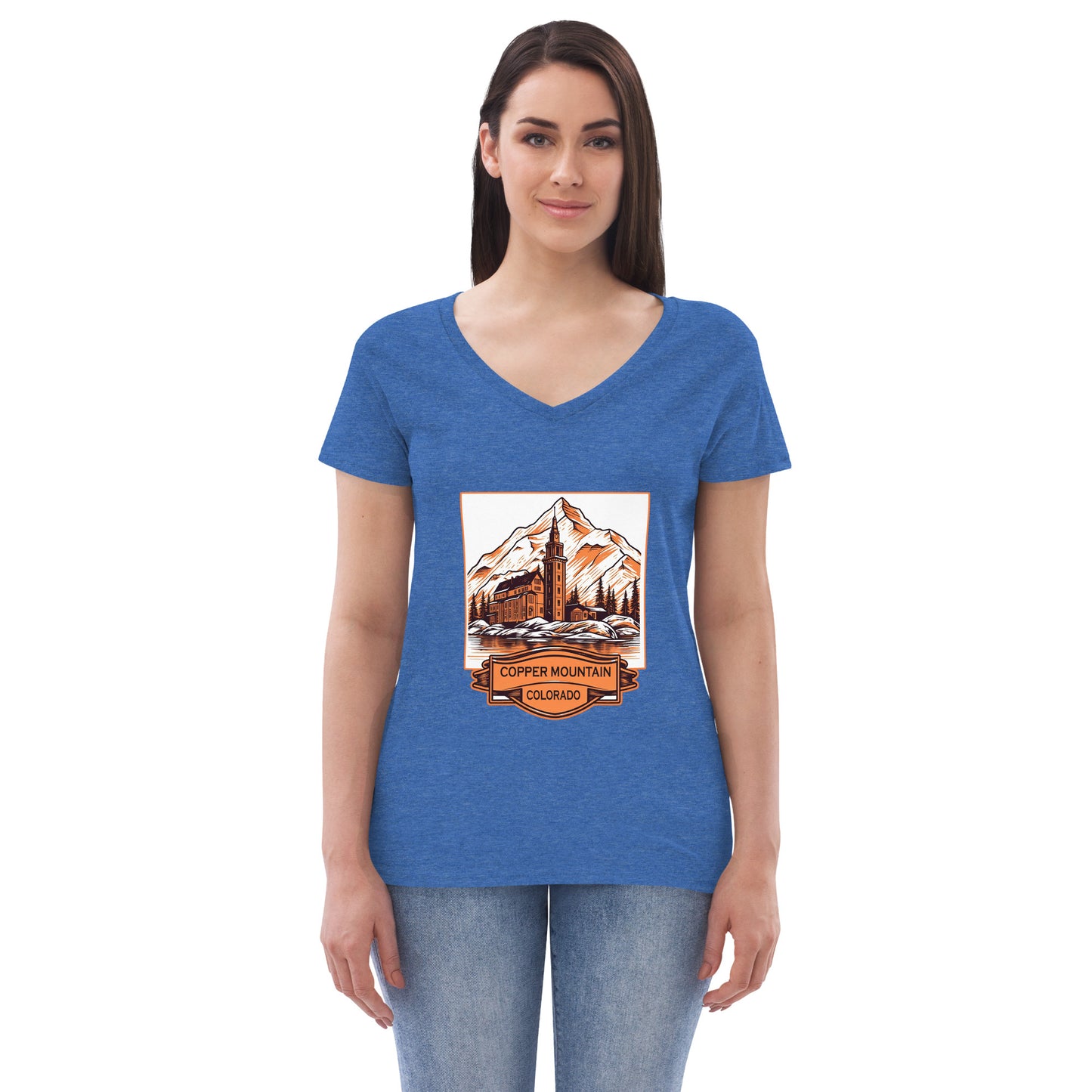 Copper Mountain Colorado Souvenir Women’s recycled v-neck t-shirt