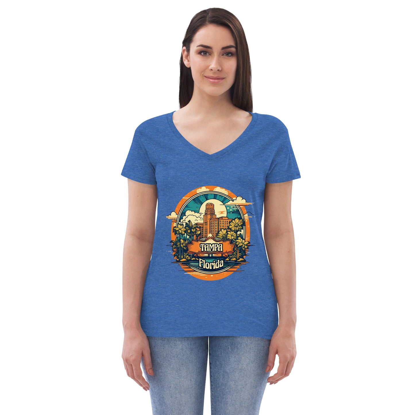 Tampa Florida Souvenir Women’s recycled v-neck t-shirt