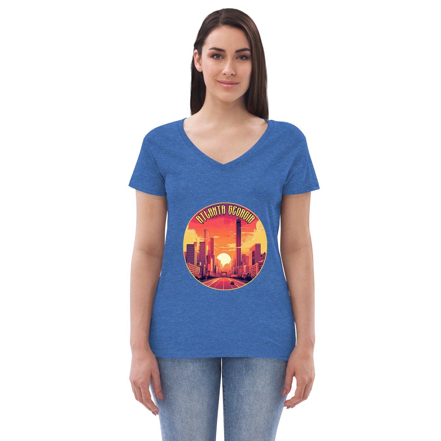 Atlanta Georgia Souvenir Women’s recycled v-neck t-shirt