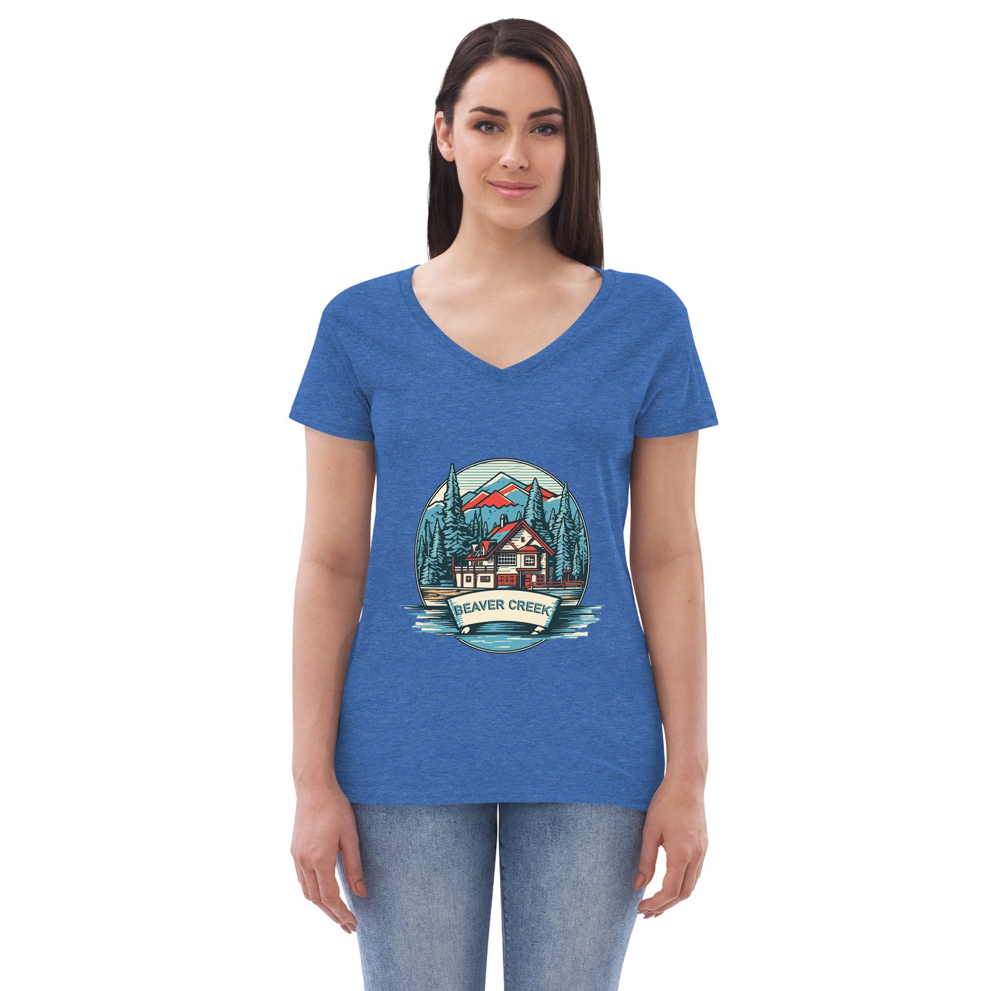 Beaver Creek Colorado Souvenir Women’s recycled v-neck t-shirt