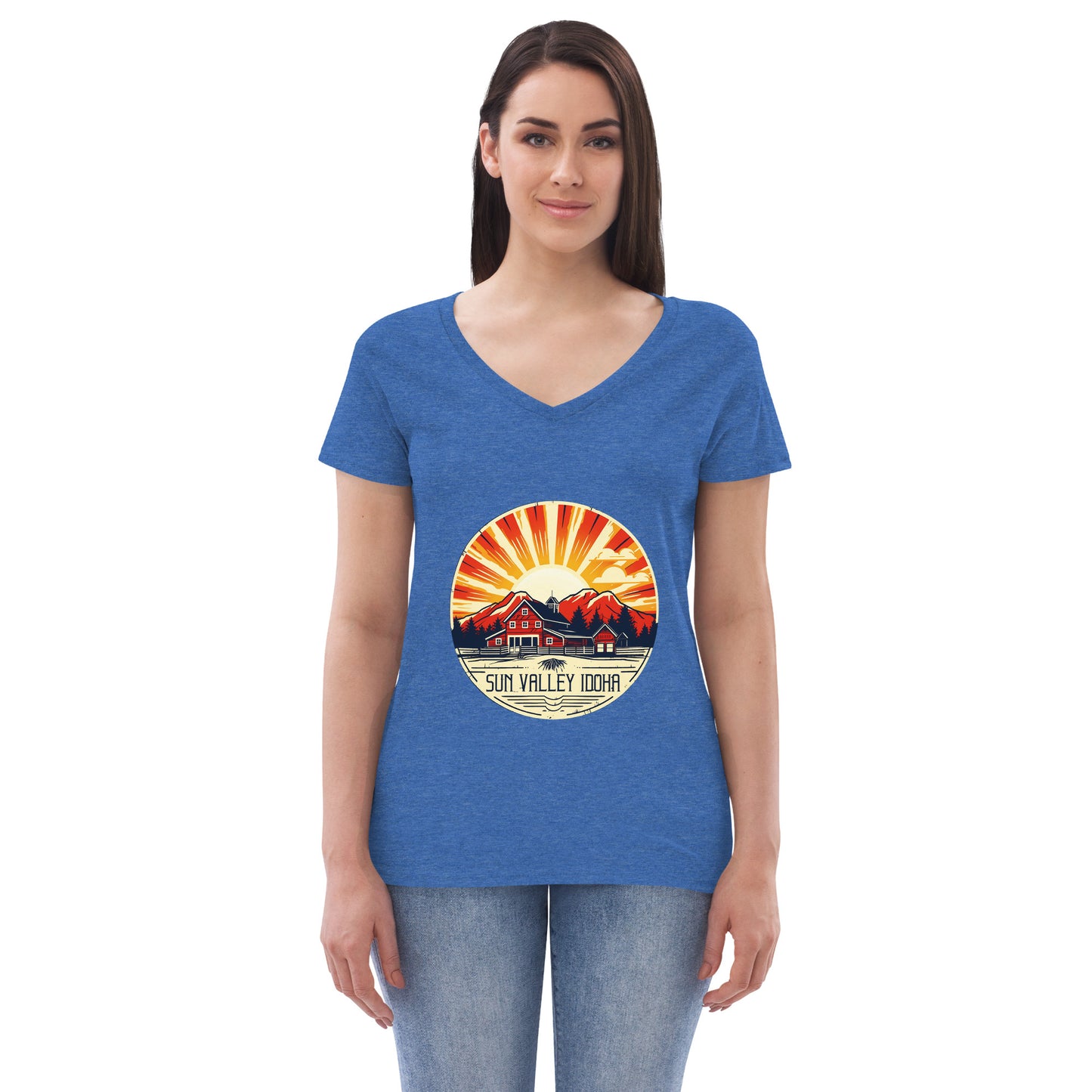 Sun Valley Idaho Souvenir Women’s recycled v-neck t-shirt