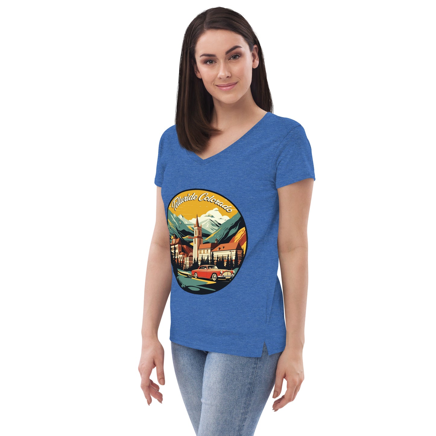 Telluride Colorado Souvenir Women’s recycled v-neck t-shirt