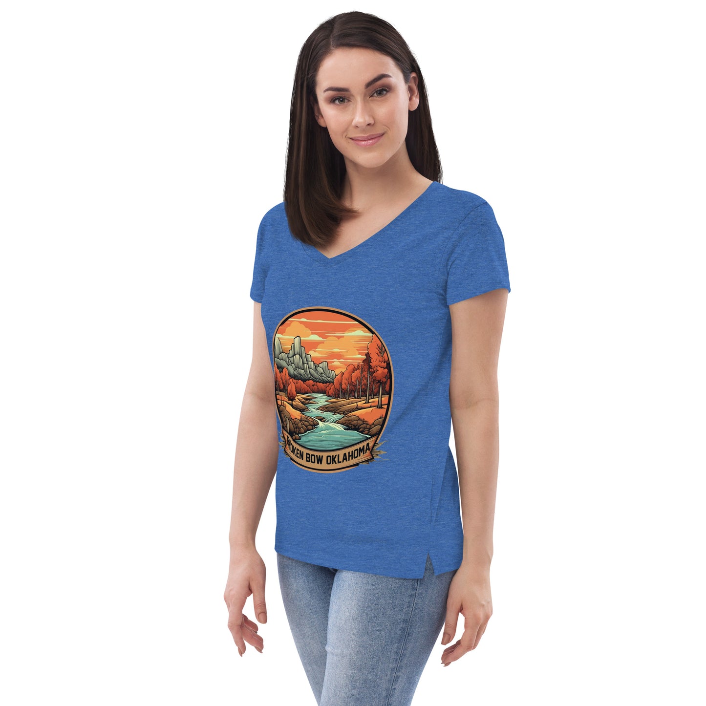 Broken Bow Oklahoma Souvenir Women’s recycled v-neck t-shirt