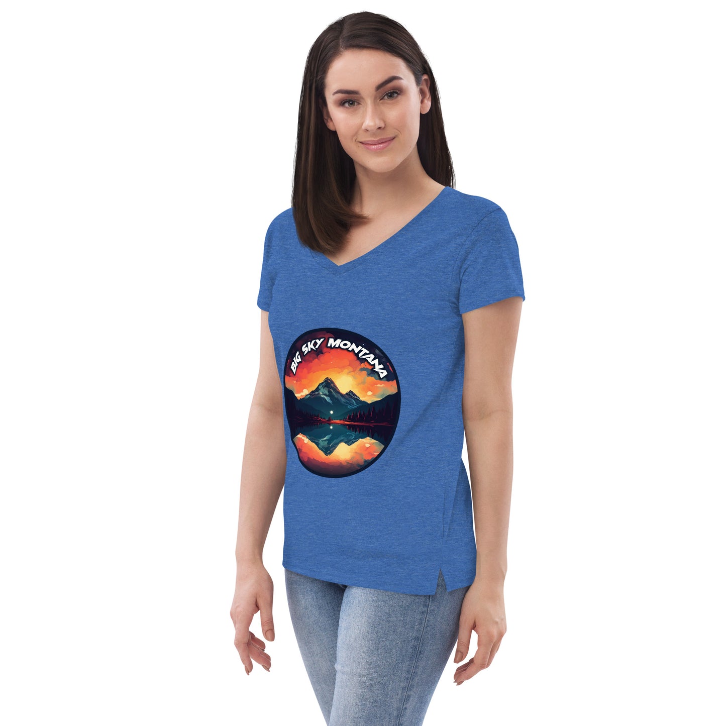 Big Sky Montana Souvenir Women’s recycled v-neck t-shirt