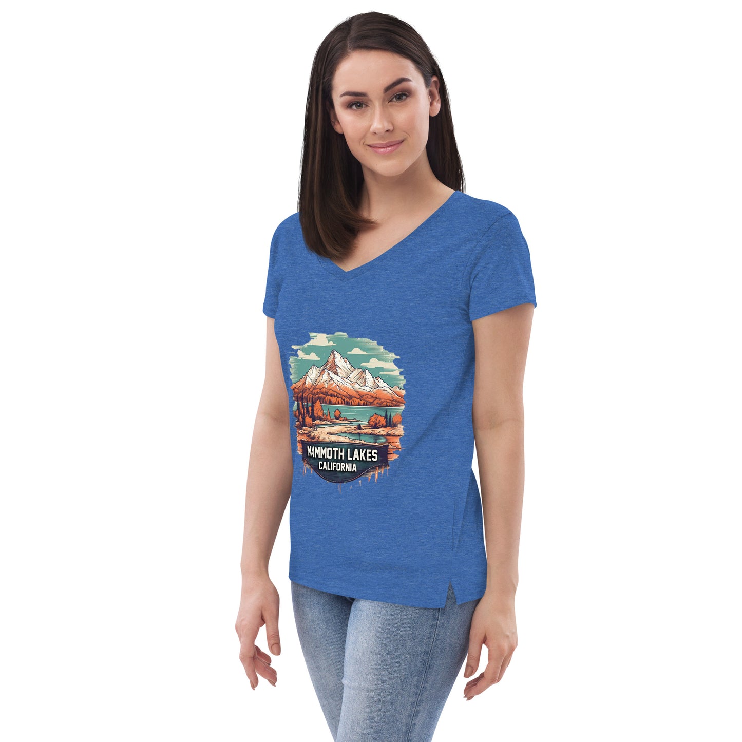 Mammoth Lakes California Souvenir Women’s recycled v-neck t-shirt