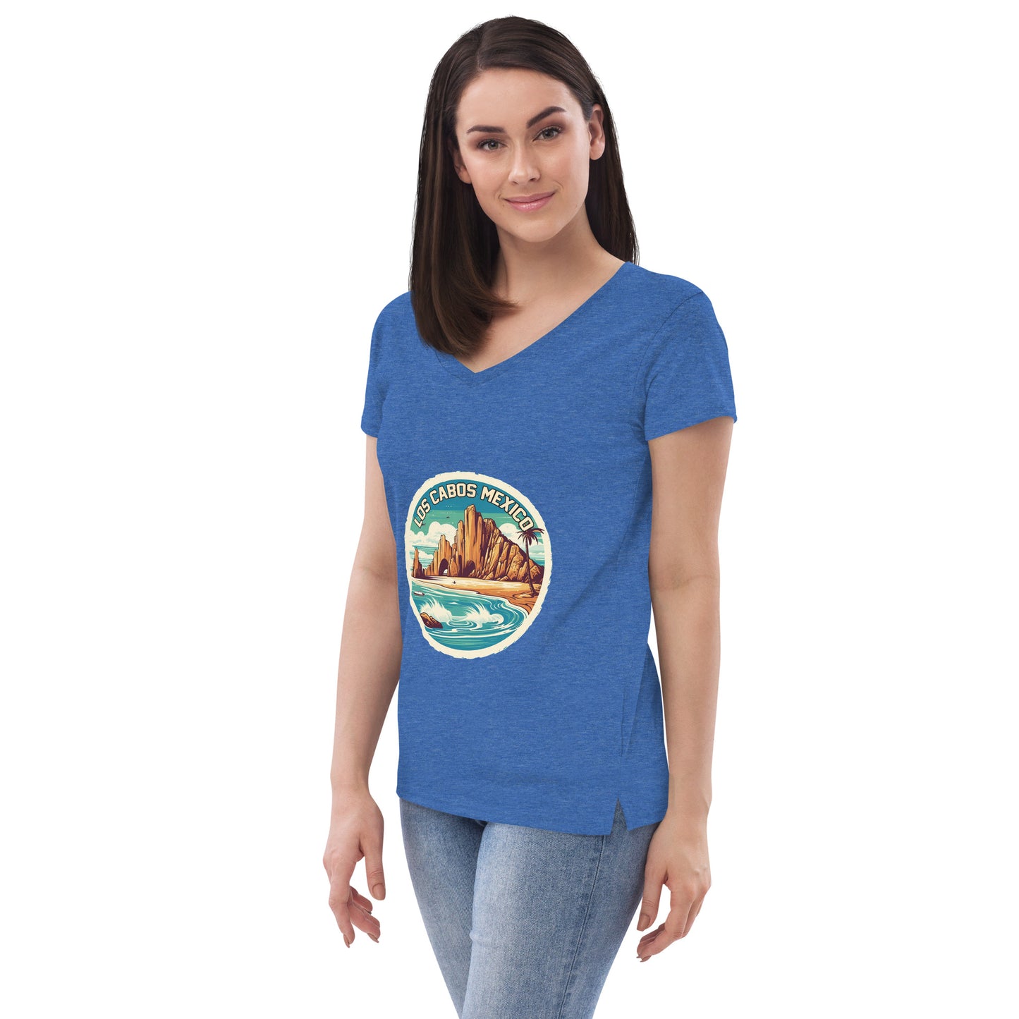 Los Cabos Mexico Souvenir Women’s recycled v-neck t-shirt