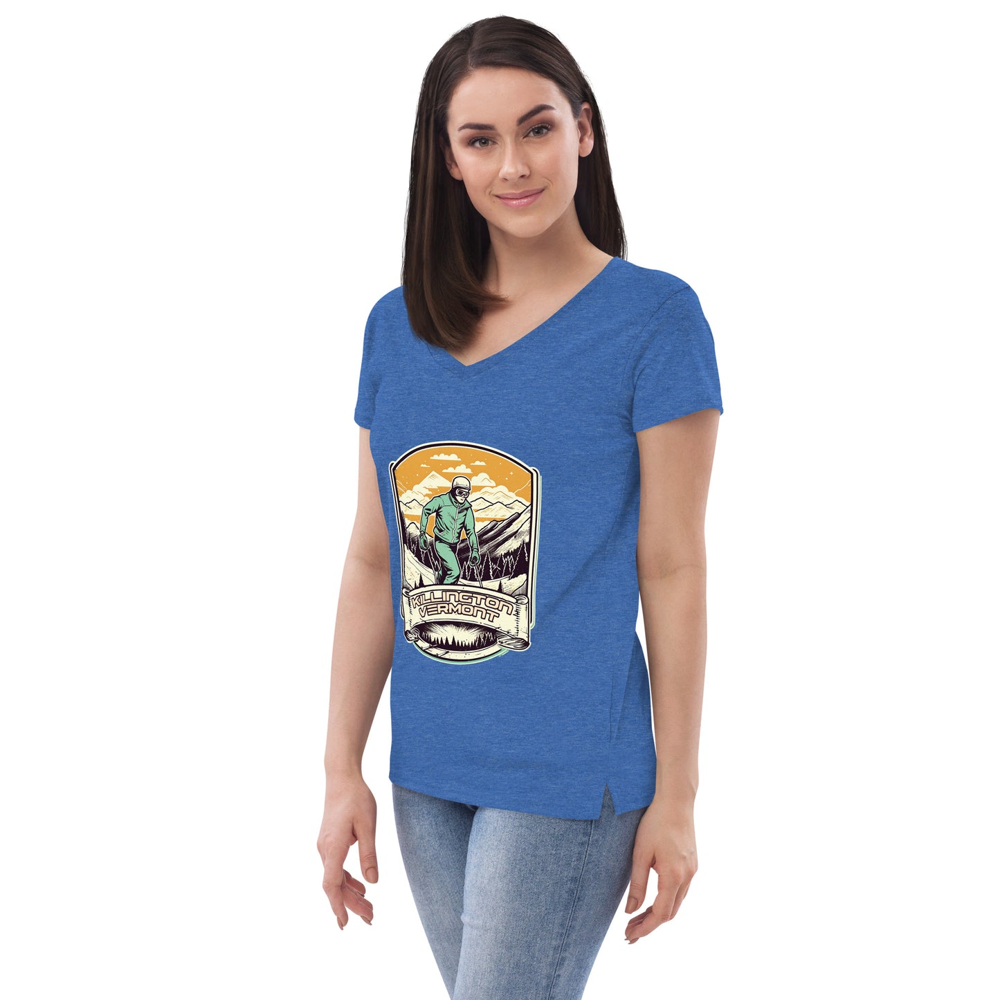 Killington Vermont Souvenir Women’s recycled v-neck t-shirt