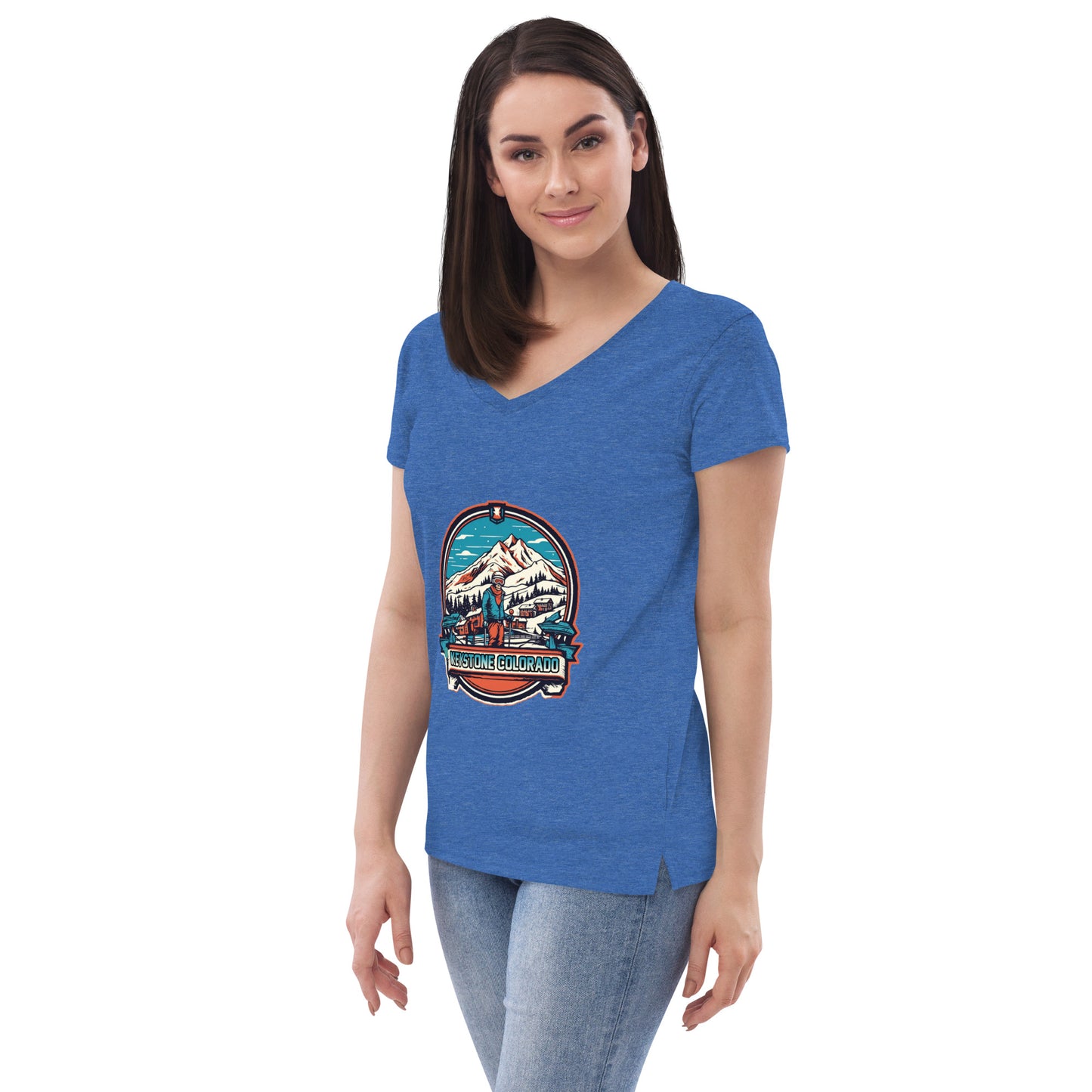 Keystone Colorado Souvenir Women’s recycled v-neck t-shirt