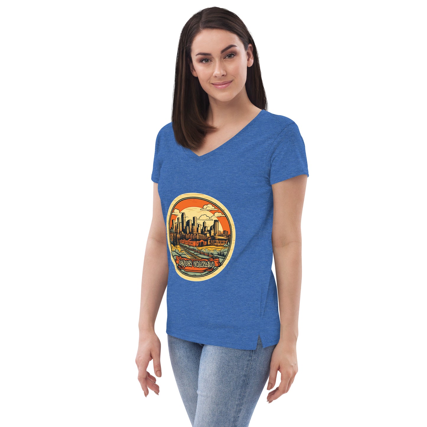 Denver Colorado Souvenir Women’s recycled v-neck t-shirt