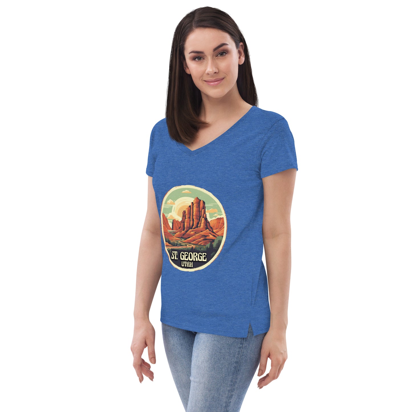 St. George Utah Souvenir Women’s recycled v-neck t-shirt