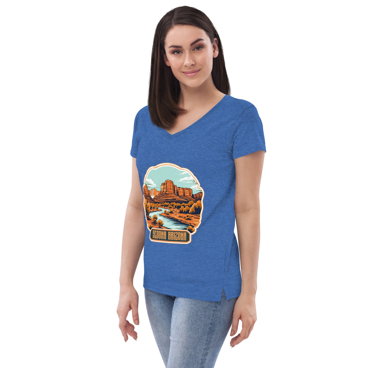 Sedona Arizona Souvenir Women’s recycled v-neck t-shirt