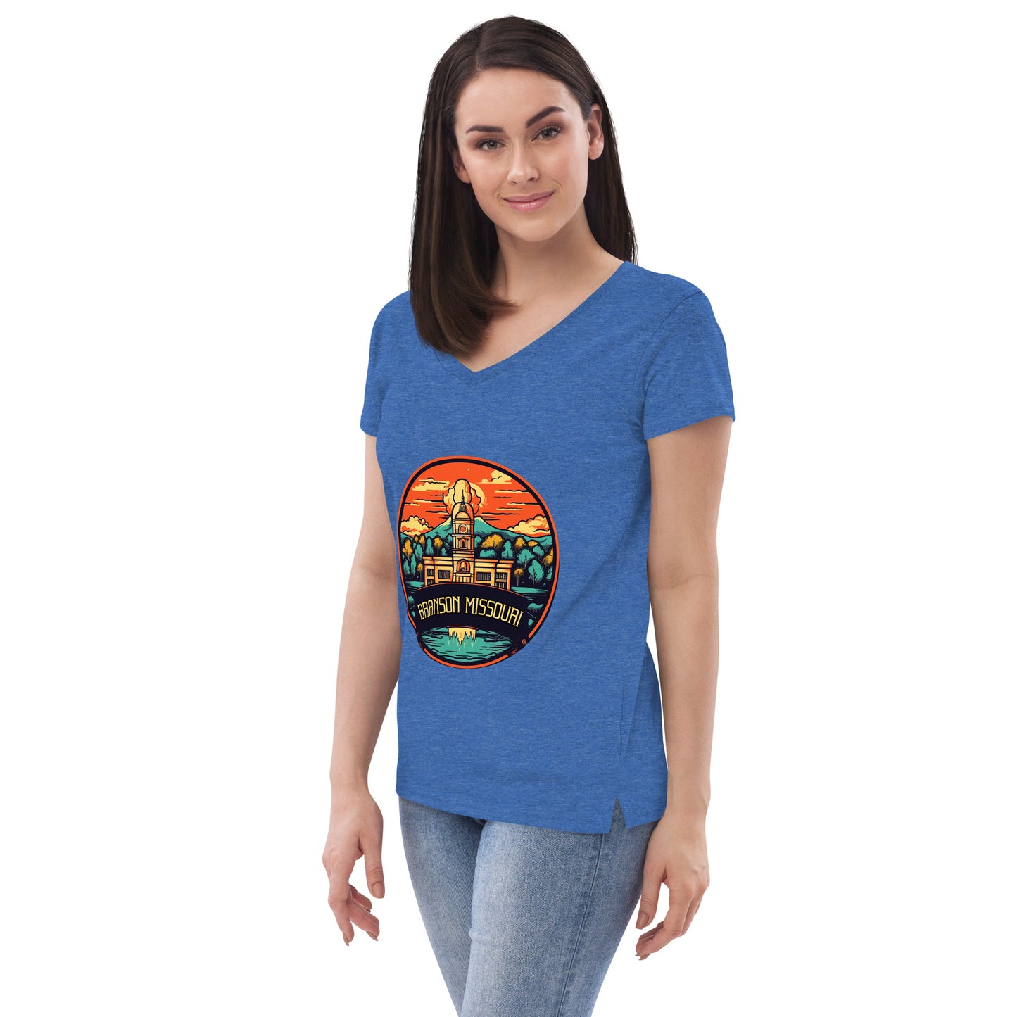 Branson Missouri Souvenir Women’s recycled v-neck t-shirt