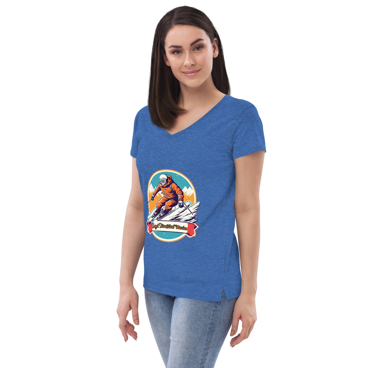 Angel Fire New Mexico Souvenir Women’s recycled v-neck t-shirt