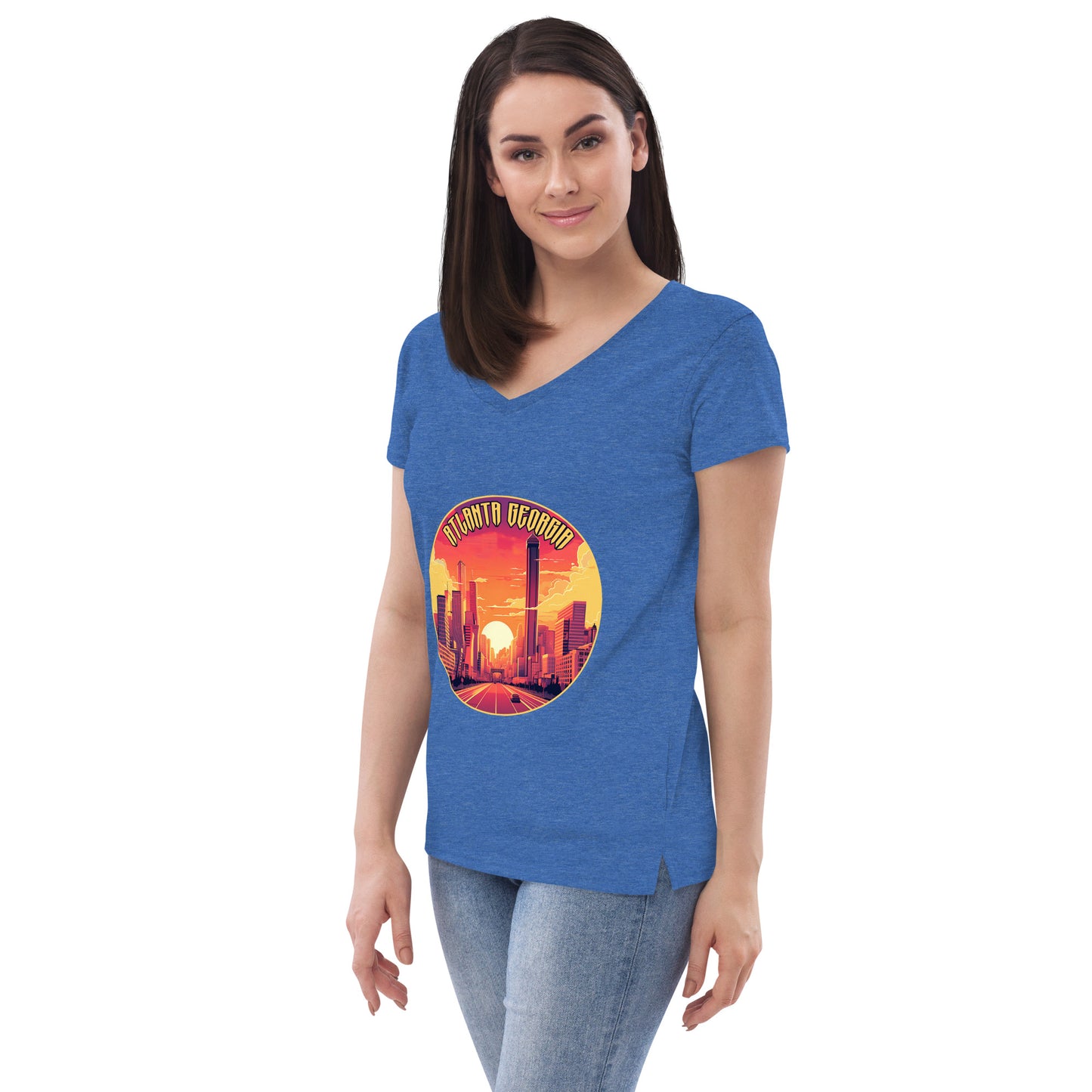 Atlanta Georgia Souvenir Women’s recycled v-neck t-shirt