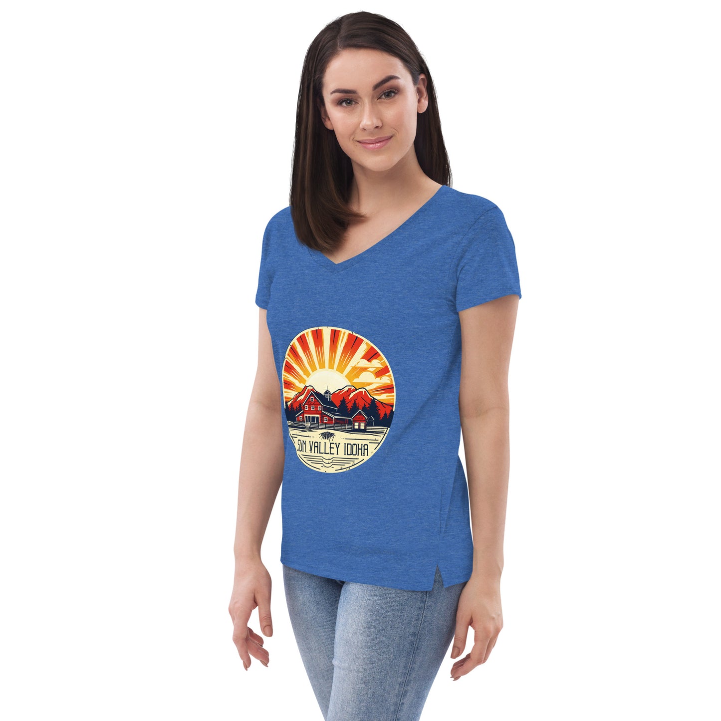 Sun Valley Idaho Souvenir Women’s recycled v-neck t-shirt