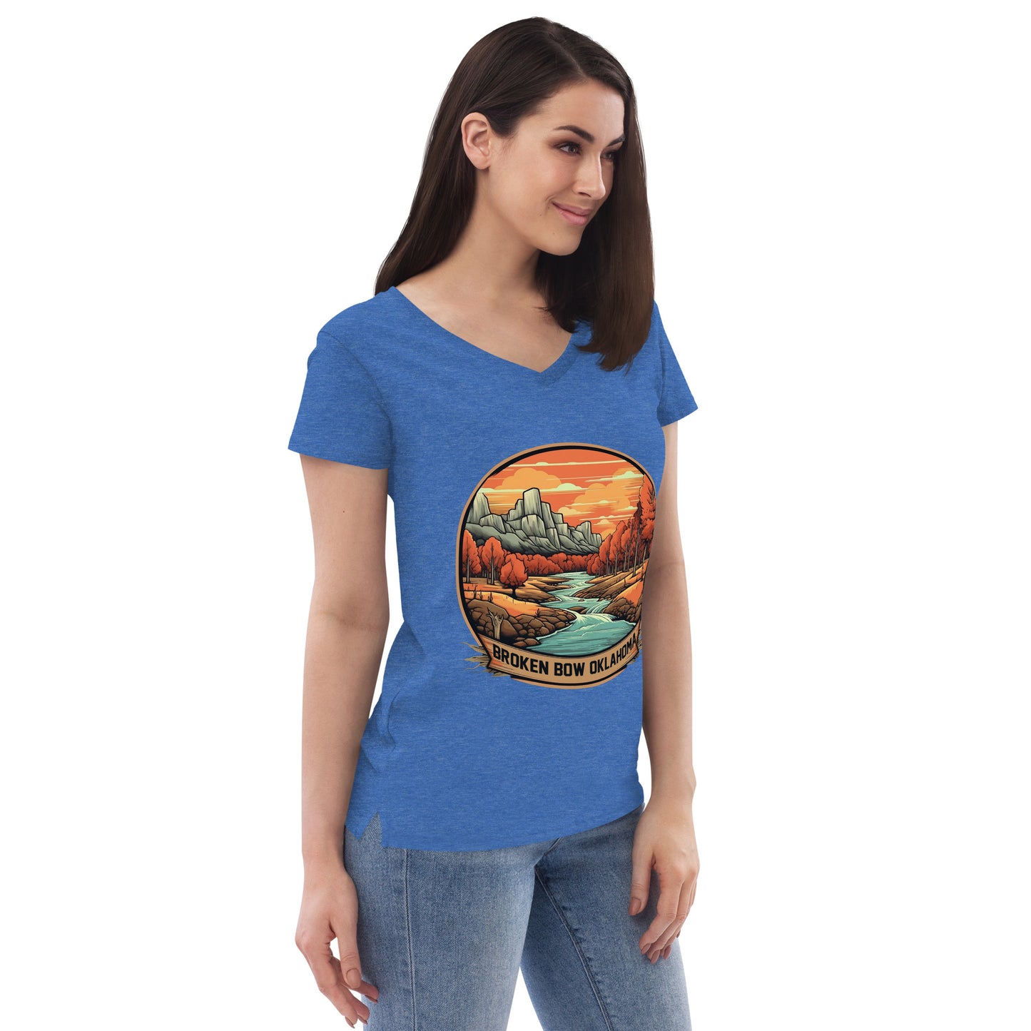 Broken Bow Oklahoma Souvenir Women’s recycled v-neck t-shirt