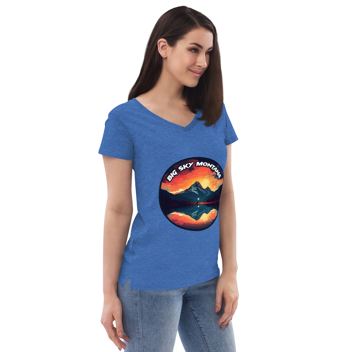 Big Sky Montana Souvenir Women’s recycled v-neck t-shirt