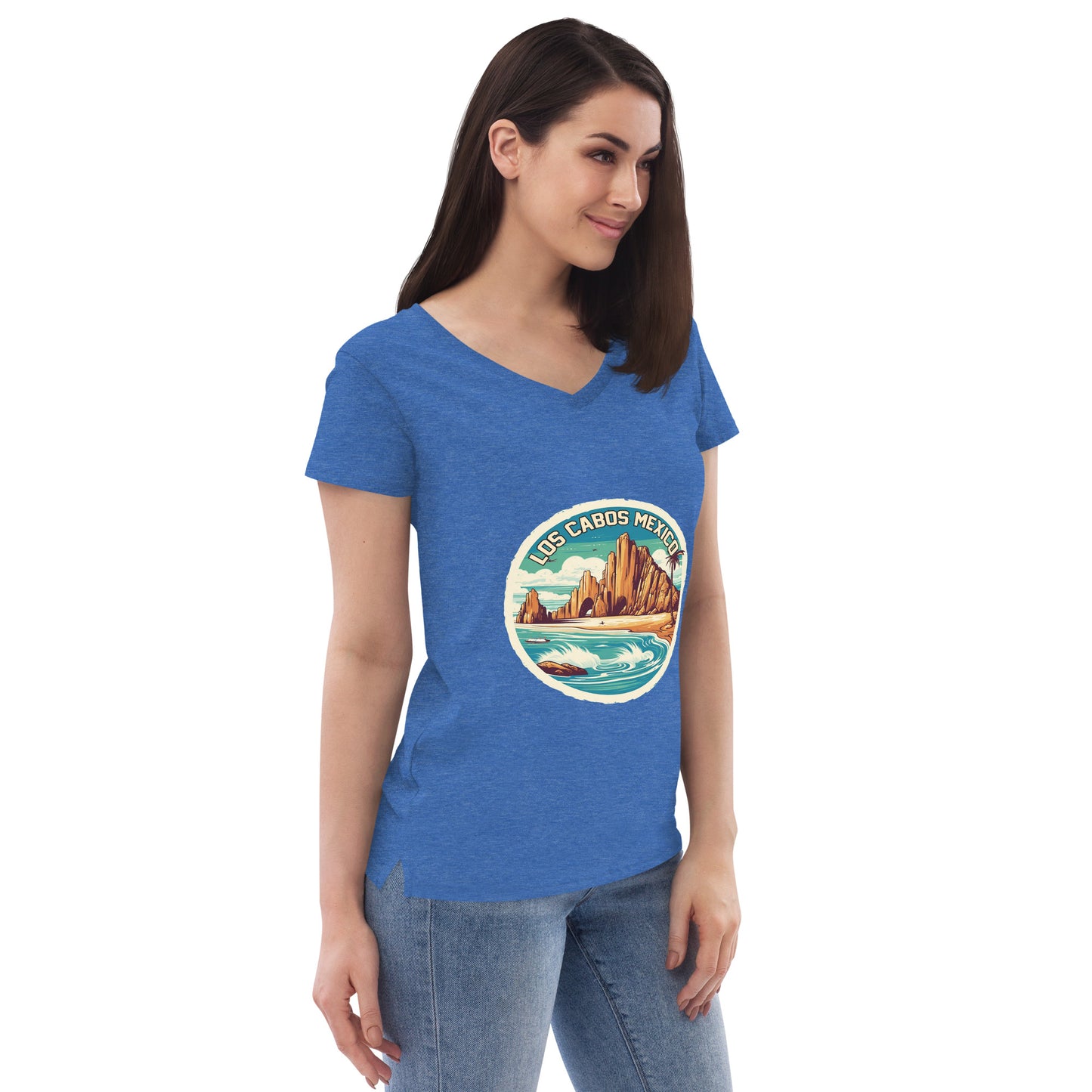 Los Cabos Mexico Souvenir Women’s recycled v-neck t-shirt