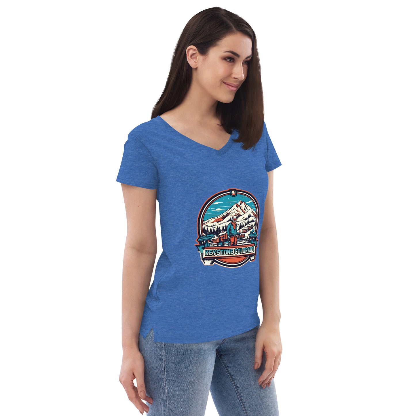 Keystone Colorado Souvenir Women’s recycled v-neck t-shirt