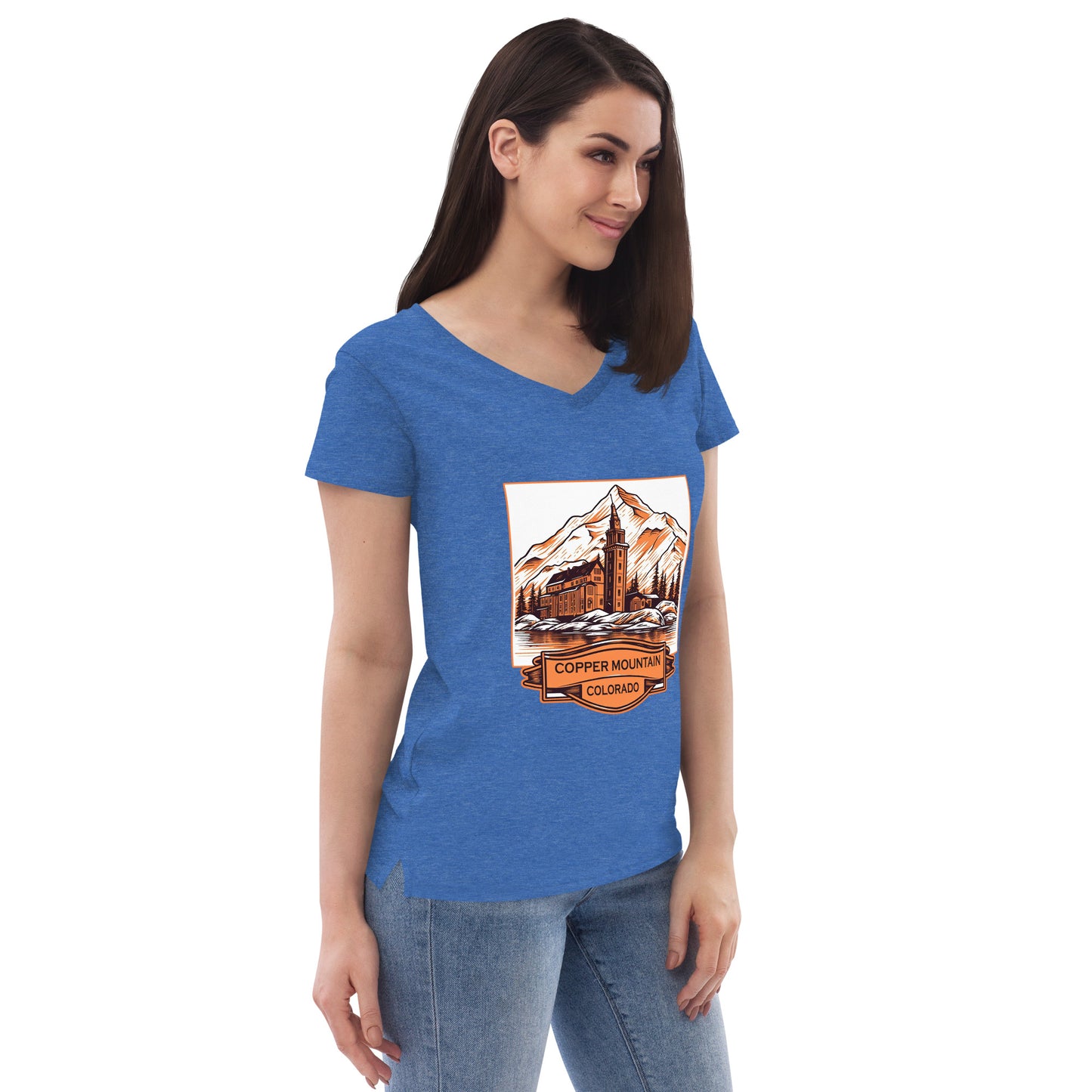 Copper Mountain Colorado Souvenir Women’s recycled v-neck t-shirt