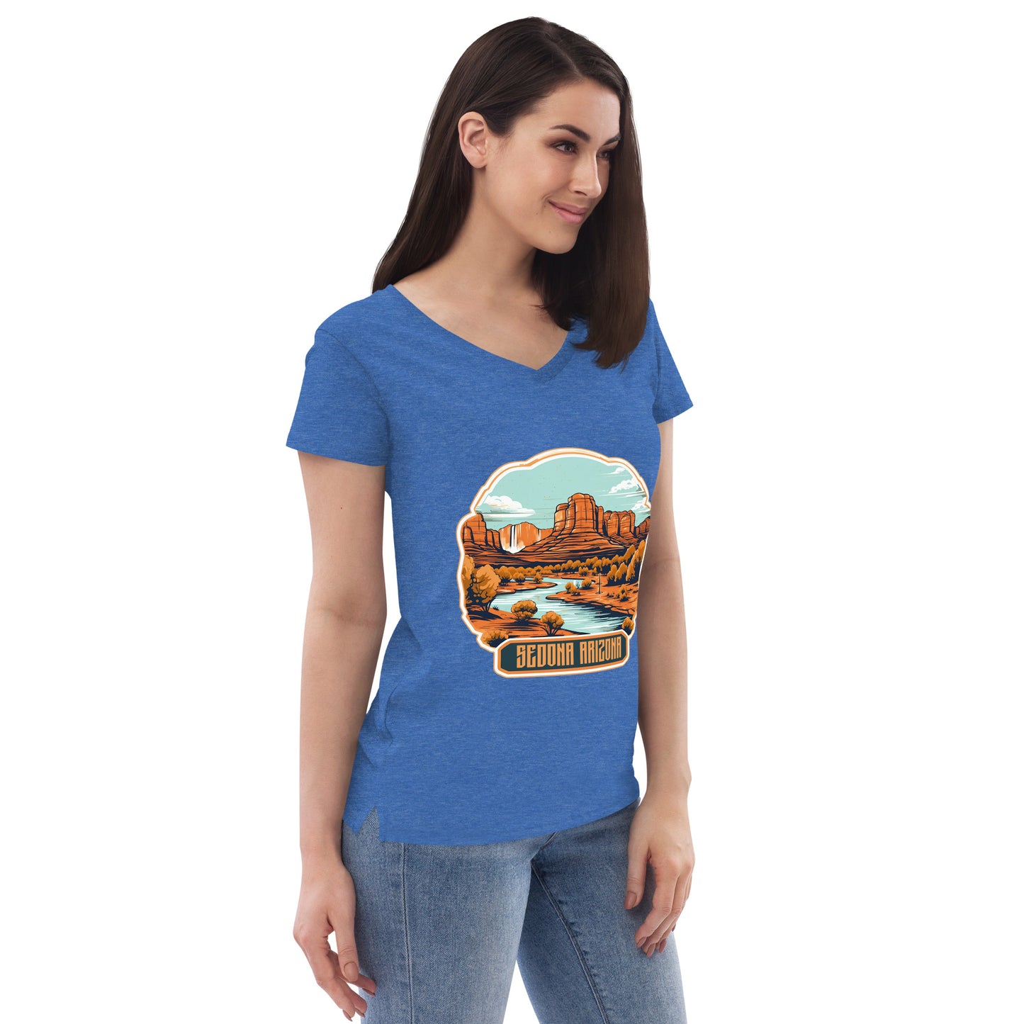 Sedona Arizona Souvenir Women’s recycled v-neck t-shirt