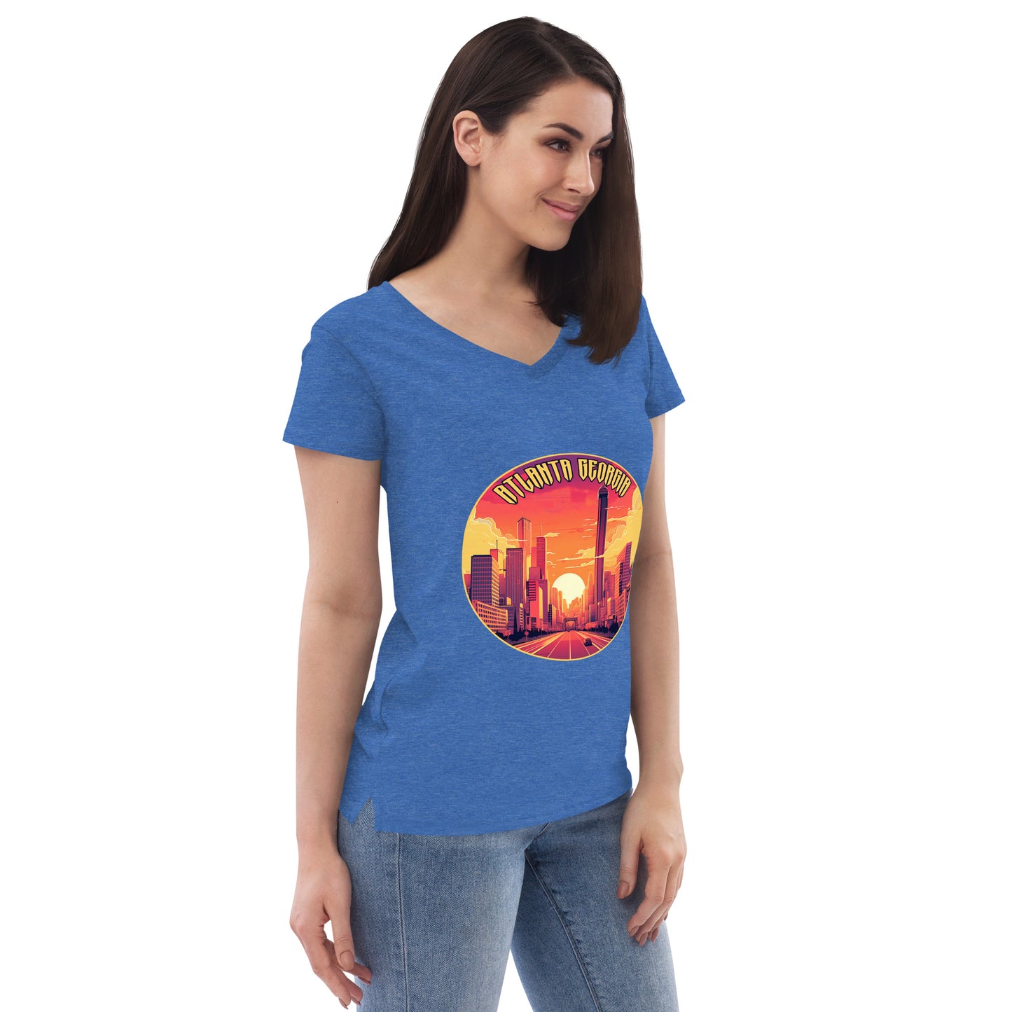 Atlanta Georgia Souvenir Women’s recycled v-neck t-shirt