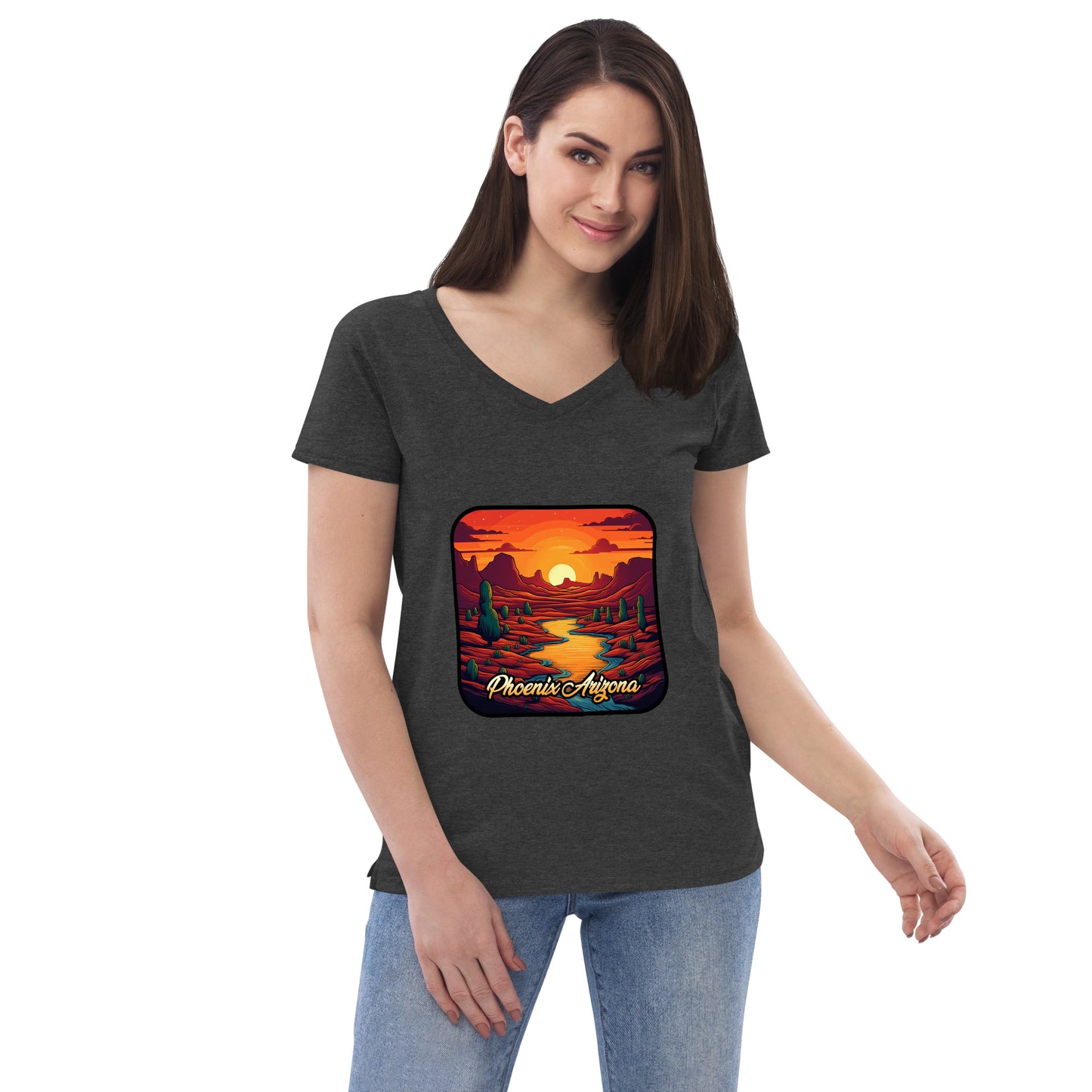 Phoenix Arizona Souvenir  Women’s recycled v-neck t-shirt