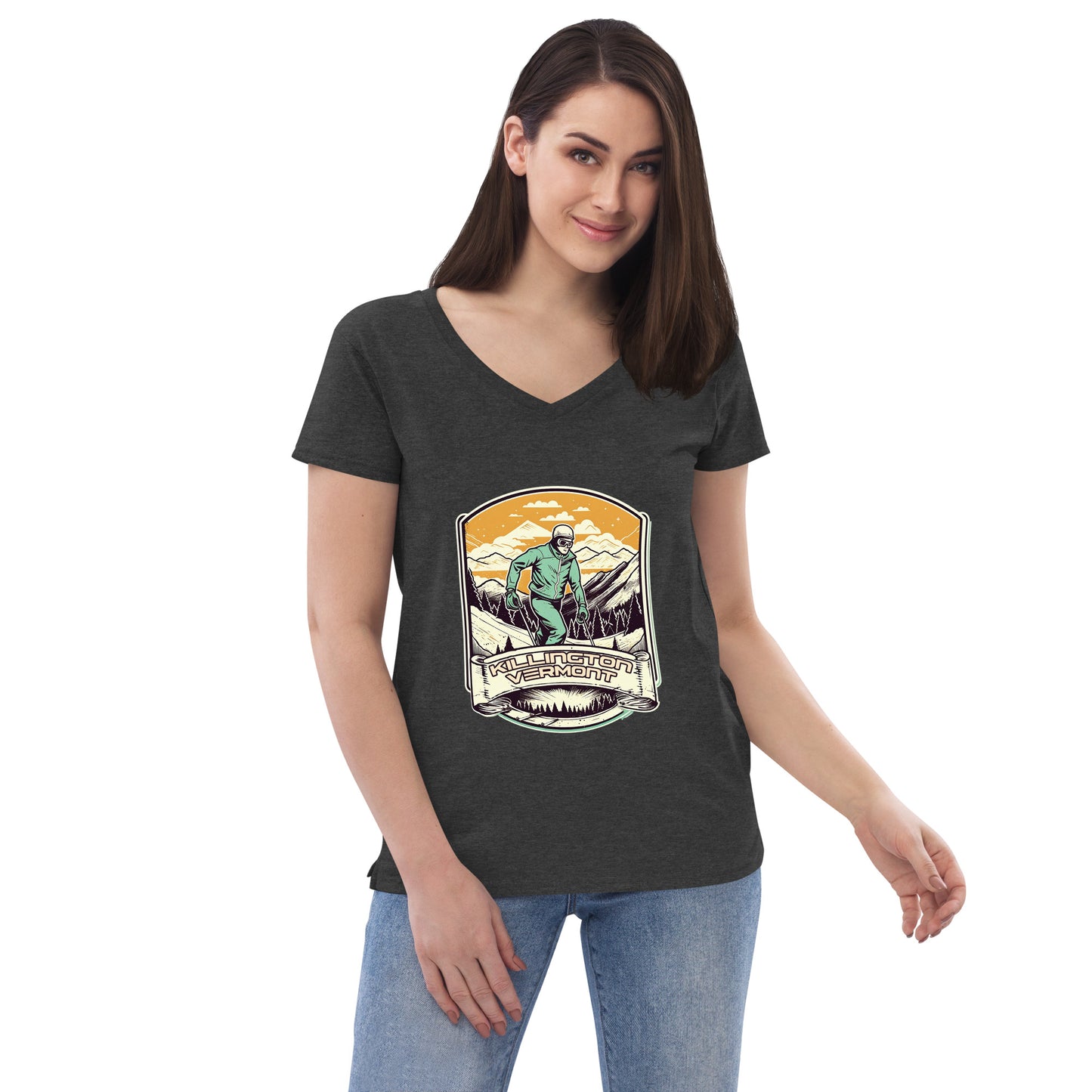 Killington Vermont Souvenir Women’s recycled v-neck t-shirt