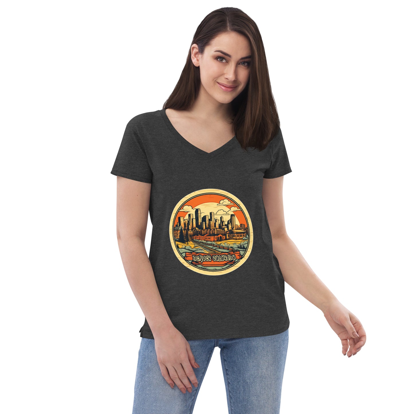 Denver Colorado Souvenir Women’s recycled v-neck t-shirt