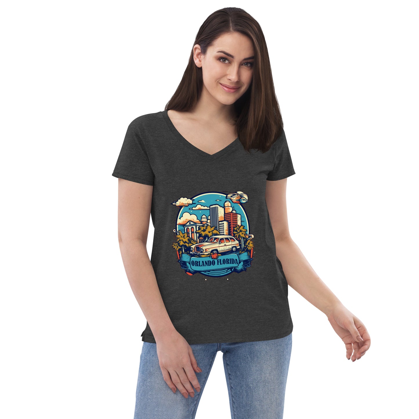 Orlando Florida Souvenir Women’s recycled v-neck t-shirt