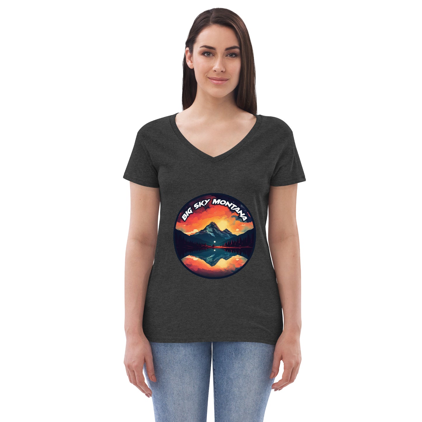 Big Sky Montana Souvenir Women’s recycled v-neck t-shirt