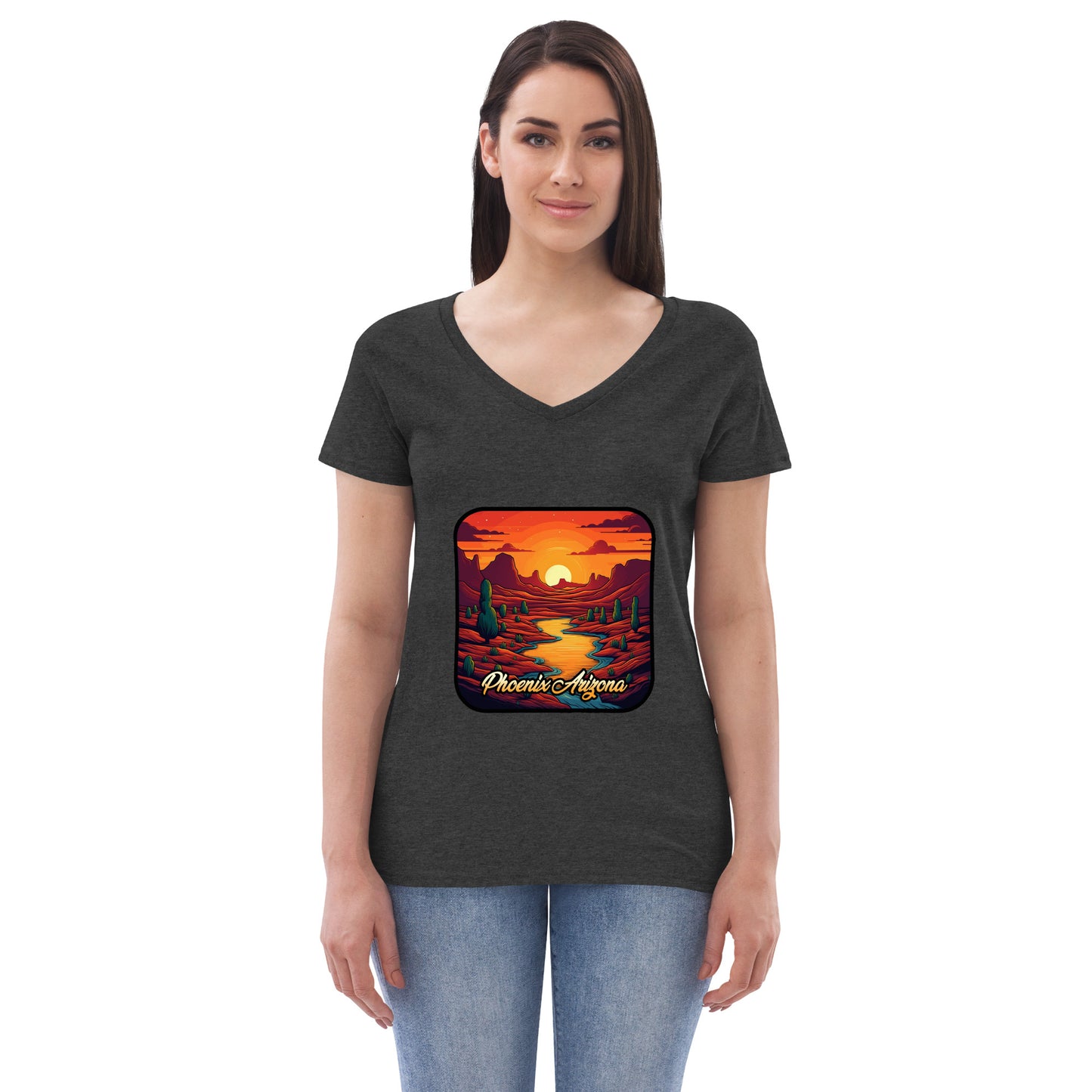 Phoenix Arizona Souvenir  Women’s recycled v-neck t-shirt