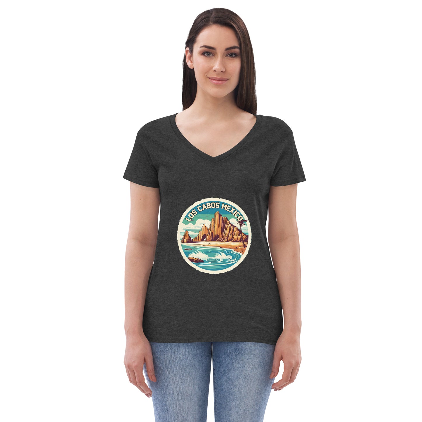 Los Cabos Mexico Souvenir Women’s recycled v-neck t-shirt