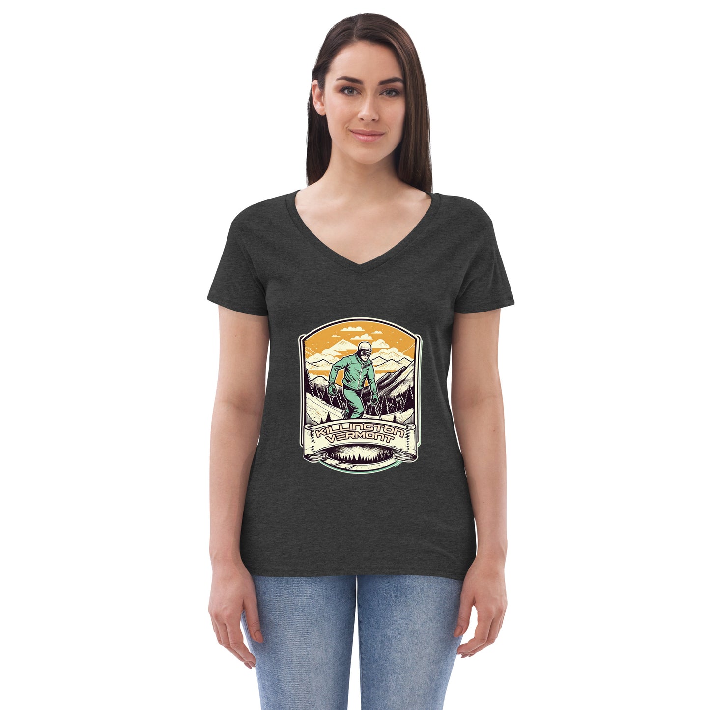 Killington Vermont Souvenir Women’s recycled v-neck t-shirt