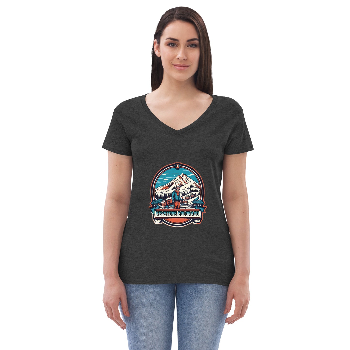 Keystone Colorado Souvenir Women’s recycled v-neck t-shirt