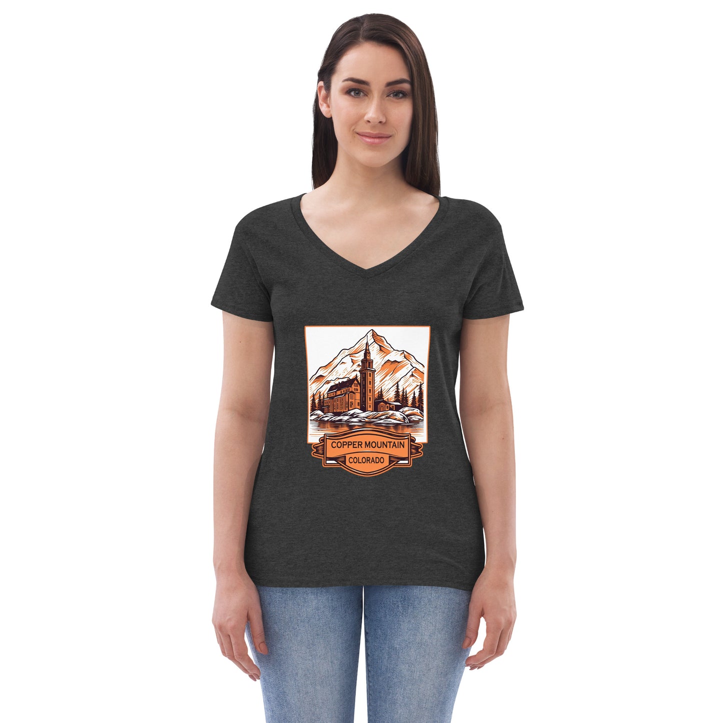 Copper Mountain Colorado Souvenir Women’s recycled v-neck t-shirt